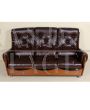 G-Plan sofa in brown leather and teak wood