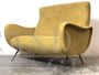 Lady sofa attr. Zanuso in yellow velvet