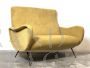 Lady sofa attr. Zanuso in yellow velvet                            