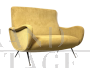 Lady sofa attr. Zanuso in yellow velvet