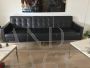 Sabrina Sofa by Florence Knoll in Black Leather                            