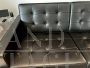 Sabrina Sofa by Florence Knoll in Black Leather                            
