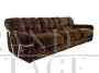 Wopps sofa couch by Ernesto Radaelli in brown velvet, 1970s