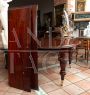 Antique Victorian extendable table in solid mahogany, 19th century