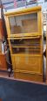 Vintage bookcase filing cabinet with retractable doors