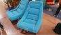 Grand Vintage - Pair of 70s design armchairs with single wooden foot