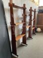 Scandinavian style modular bookcase with brass feet