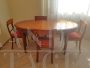 Grand Vintage - Grange dining set with extendable oval table and 4 chairs, 1970s
                            