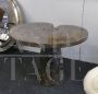 Angelo Mangiarotti coffee table in Emperador marble with label