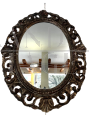 Large vintage Florentine wooden mirror