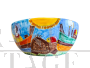 Large hand-painted ceramic bowl from Pantelleria, Italy 1980s