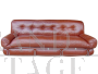 Large vintage faux leather sofa, 1970s