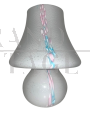Large Murano glass mushroom lamp with blue and pink inserts