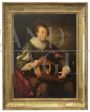 Giovanni Faliero - The musician, Baroque painting of the Neapolitan school, 19th century