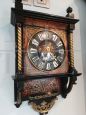 Antique wall pendulum clock with Boulle inlays