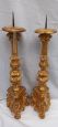 18th century candlesticks with gold leaf on all sides