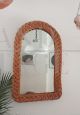 1960s bamboo and rattan mirror                          
                            