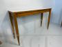 Pair of consoles designed by Gio Ponti in walnut with formica top