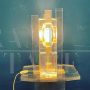 Plexiglass table lamp by Sandro Petti for Maison Jansen, 1970s