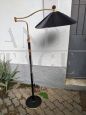 Vintage reading floor lamp in brass