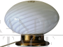 Murano La Murrina white lamp with brass base from the 70s