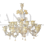 Rezzonico style chandelier in gold crystal Murano glass with 20 lights