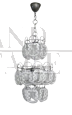 Mangiarotti chandelier for Vistosi in white Murano glass, 1960s