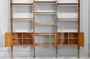 Sky-earth modular bookcase wall unit designed by Franco Albini, 1960s