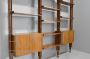 Sky-earth modular bookcase wall unit designed by Franco Albini, 1960s
