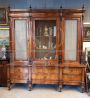 Important mid-19th century Lombard bookcase in walnut                            
