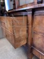 Important mid-19th century Lombard bookcase in walnut