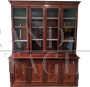 19th century Victorian bookcase with glass doors