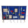 Dresser with four drawers in blue Murano glass