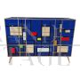 Dresser with four drawers in blue Murano glass