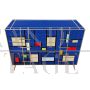 Dresser with four drawers in blue Murano glass