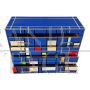 Dresser with four drawers in blue Murano glass