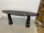 Mangiarotti table in black Marquina marble, original with brand