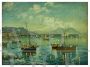 Luigi Basile - painting with Marina, Posillipo school, oil on panel