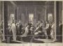 Antique etching from The Marriage of the Virgin by N. Poussin