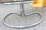 Vintage side table in chromed steel with smoked glass top