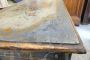 Antique chest of drawers from the 17th century painted with gold leaf