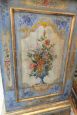 Antique chest of drawers from the 17th century painted with gold leaf