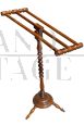 Vintage standing towel rack in cherry wood, 1900s