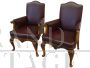 Pair of English Victorian period armchairs, 1870