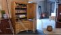 Large antique corner cupboard with plate rack from the 1800s