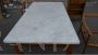 Kitchen table with drawers and marble top