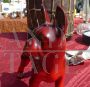 Fornasetti ceramics, vintage French bull dog statuette