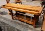 Large 60's workbench restored in oak and chestnut