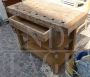 Workbench with drawer, restored, in different woods