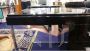 1940s deco desk in black lacquered wood